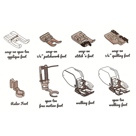 ZIGZAGSTORM P60410 Quilting Free Motion Darning Presser Guide Foot/Feet for  Universal Low Shank Sewing Machines for