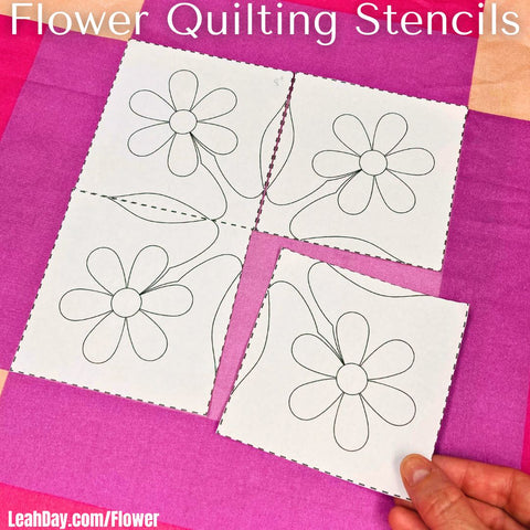 Flower Quilt Block Stencil