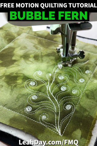 Free Motion Quilting Bubble Fern