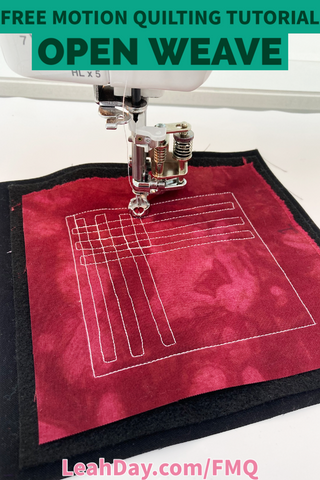 Free motion quilting Open Weave on a Home Machine