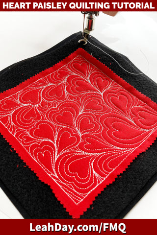 Heart Paisley Free Motion Quilting Tutorial