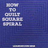 How to quilt square spiral