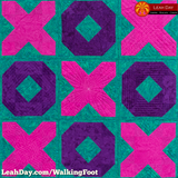 walking foot quilt hugs and kisses