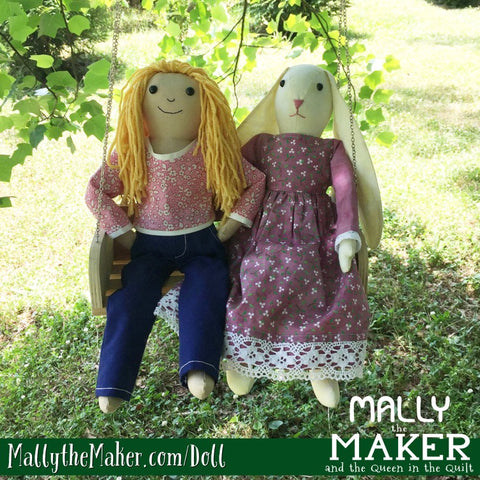 Mally the Maker and Bunny Doll Sewing Patterns