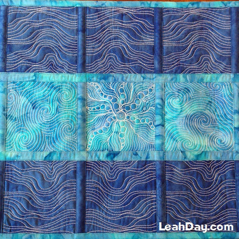 ocean flow table runner | quilt as you go quilt