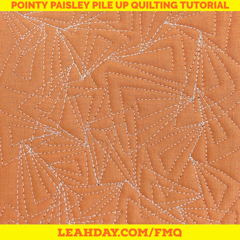 Pointy Paisley Pile Up Free Motion Quilting Design