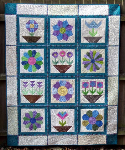 Leah Day Flower Festival Quilt Along Machine Block Party