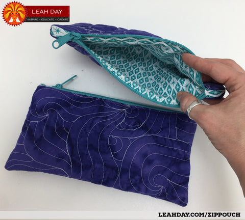 quilted zippered pouch tutorial