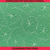 Dandelion Puff Flower Quilting Design