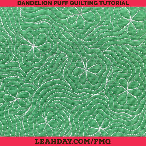 Spring into Free Motion Quilting Dandelion Puff Design