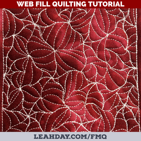 Free motion quilting design web fill