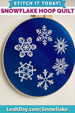 machine embroidery snowflake design