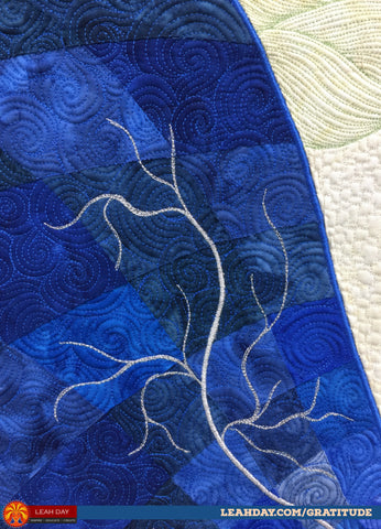 Tree roots quilting design