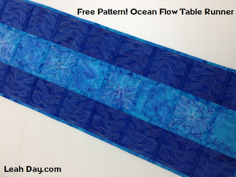 ocean flow table runner | quilt as you go quilt