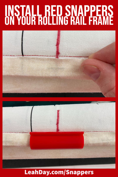 How to Insert Red Snappers Longarm Clamps on a Rolling Rail Frame