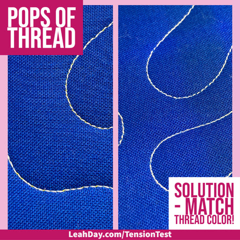 Thread tension match thread quilt
