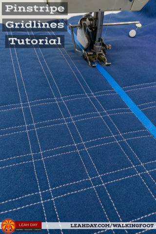 how to quilt pinstripe gridlines