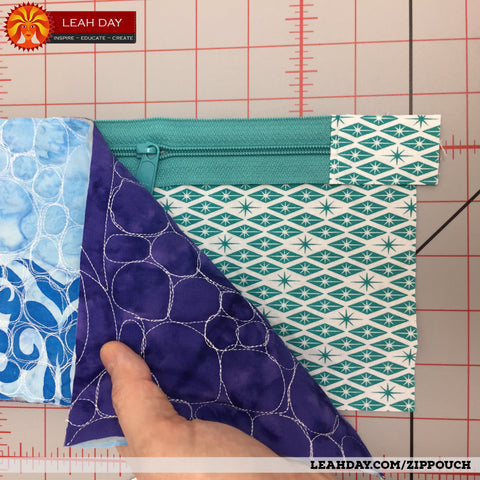 how to make a quilted zippered pouch
