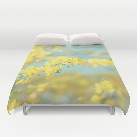 Art Duvet Cover Sunny Blooms 2 Fine Art Modern Flower Photography