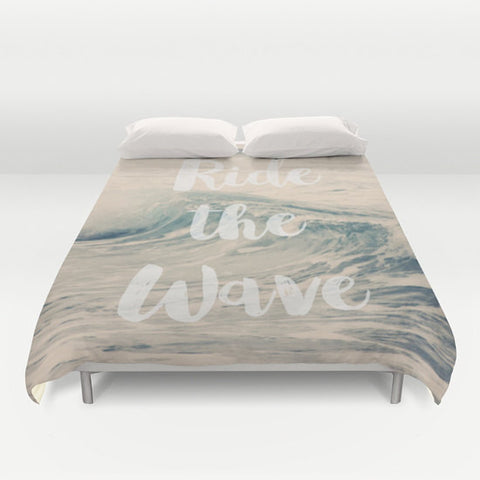 Art Duvet Cover Ride The Wave Photography Home Decor Photograph