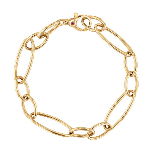 Roberto Coin Chic and Shine X-Large Oval Link Toggle Bracelet in 18k Yellow  Gold