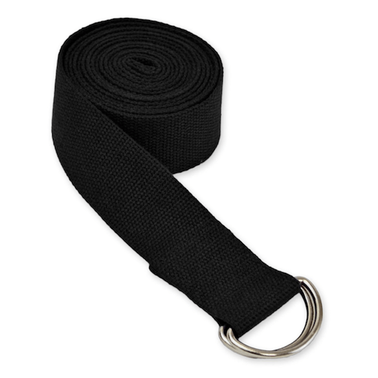 black yoga strap