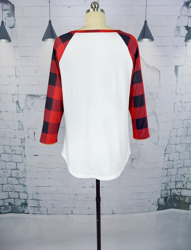 buffalo plaid raglan shirt