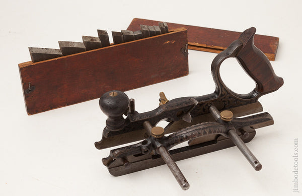Fine STANLEY No. 46 Skew Plow Plane with 11 Cutters Type 3 circa 1876 ...