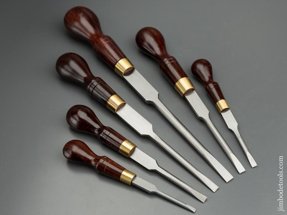 Set Of Six Harris Tools Rosewood Handled Cabinet Maker S