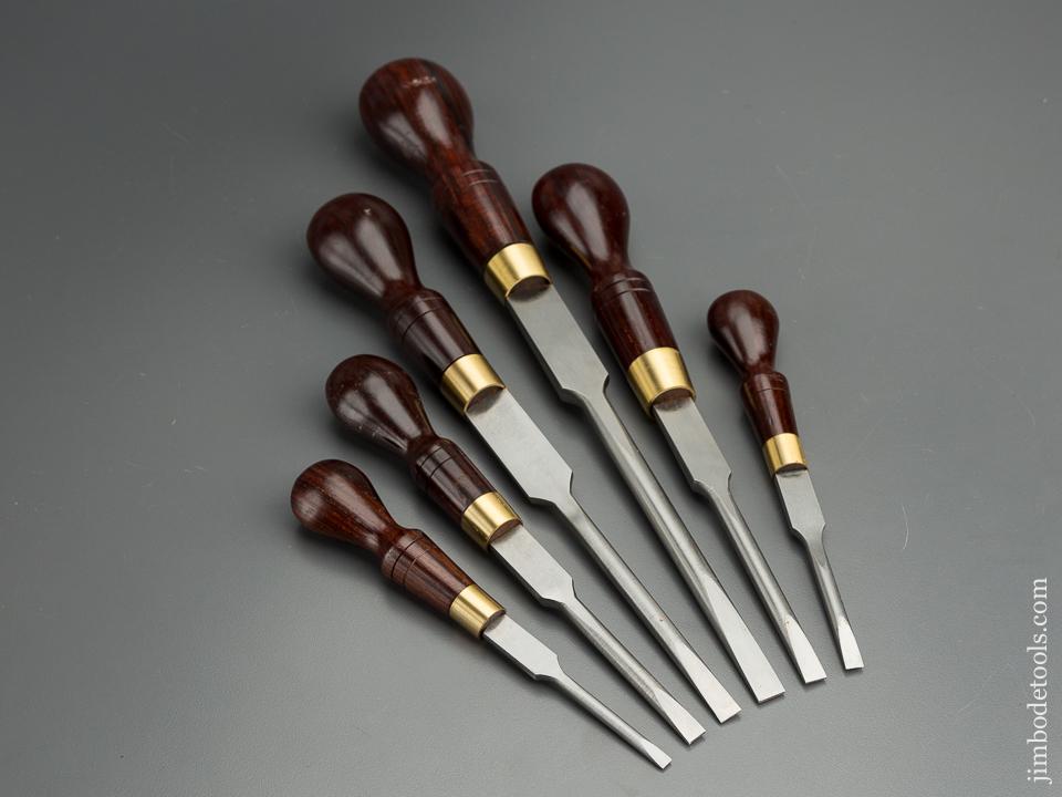 Set Of Six Harris Tools Rosewood Handled Cabinet Maker S