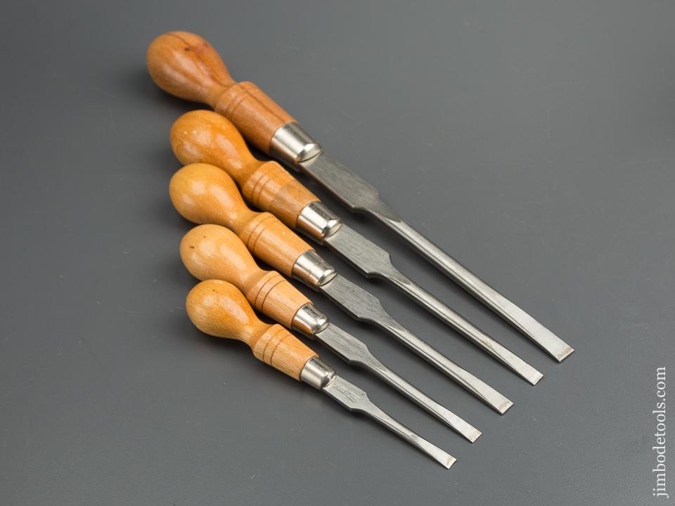 Set Of Five Footprint Cabinet Maker S Screwdrivers 79652 Jim