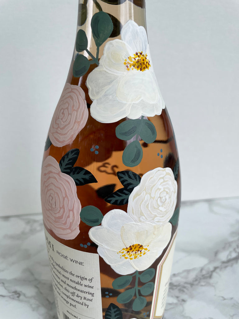 Hand Painted Champagne Bottle : A Gift From The Wedding Planner white ranaculas