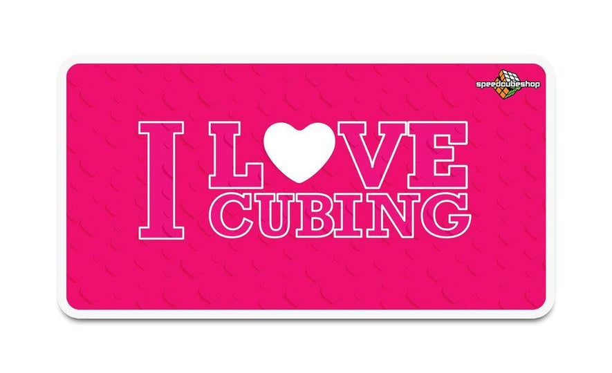 I Love Cubing Mini Mat Image 1