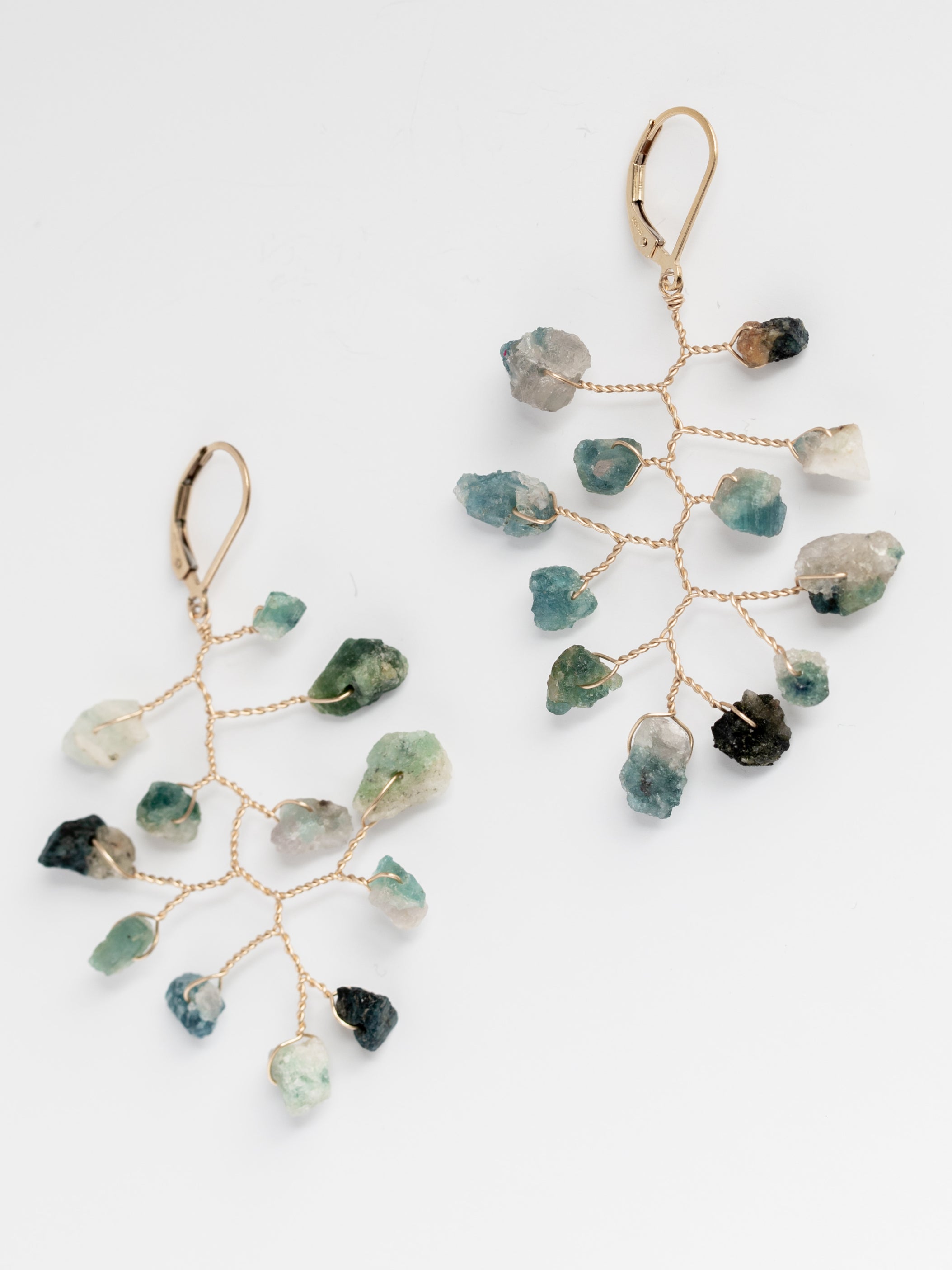 Deep Sea Gemstone Branch Earrings