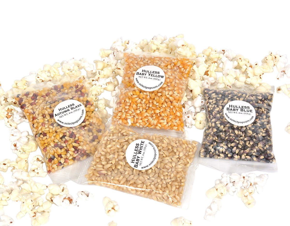 Hulless Popcorn Sampler Riehle's Select Popcorn