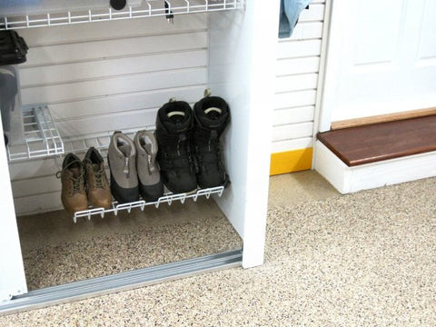 Garageflex Shoe Rack For Storing Your Shoes On Your Garage Wall