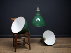 Green Enamel Industrial Pendant Light – Drew Pritchard Ltd