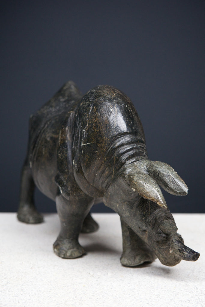 stone rhinoceros statues