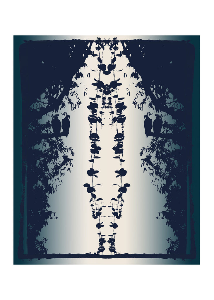 Kouamo - Penduline Wallpaper Blue Birght Shadow