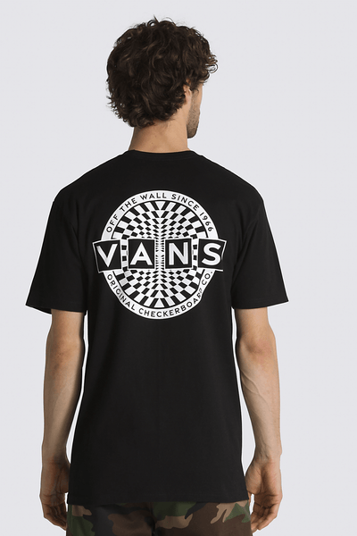 VANS TEAM PLAYER CHECKERBOARD T-SHIRT - BLACK/OLD GOLD – Pretty