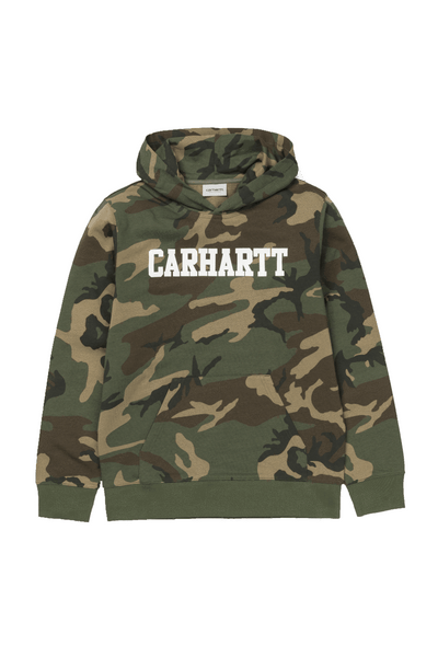 carhartt wip hooded college sweatshirt - black/white