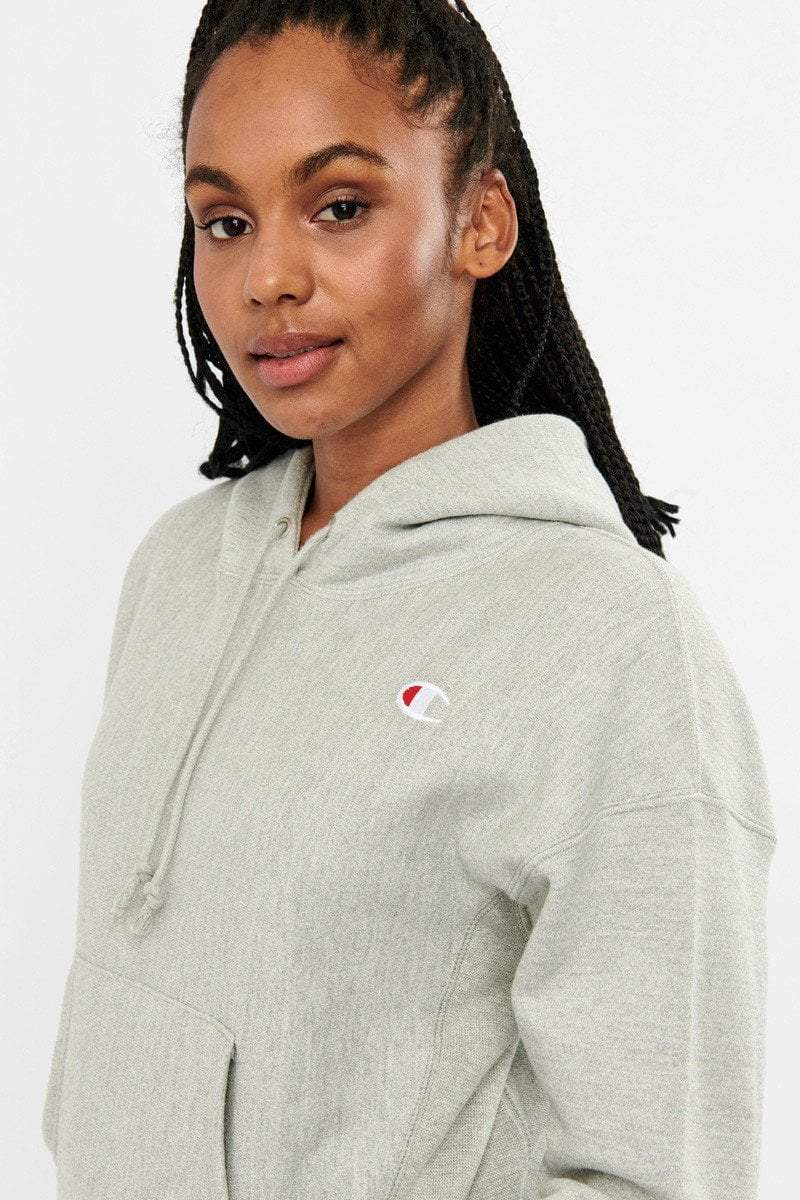 champion reverse weave hoodie oxford grey