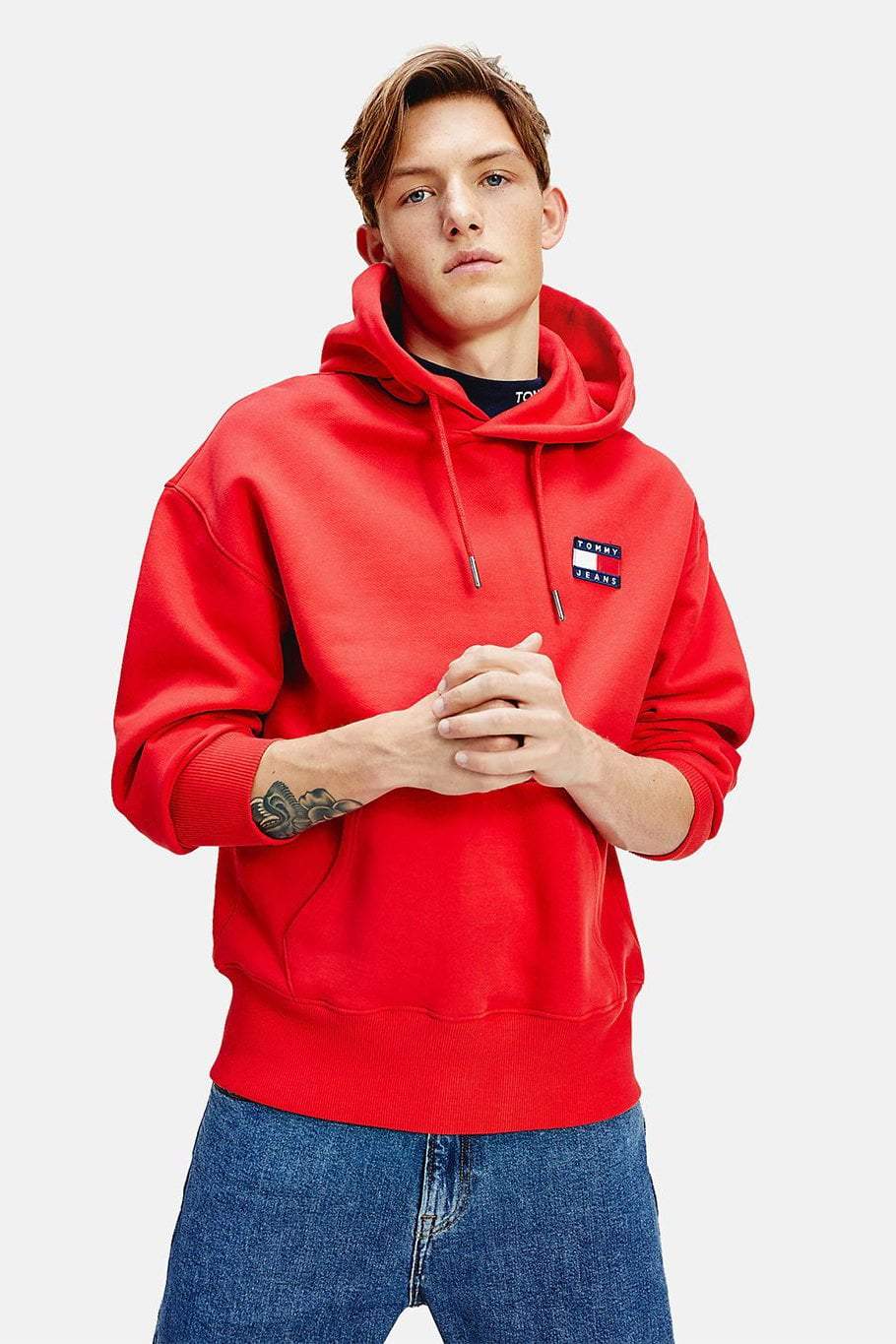 tommy jeans red hoodie