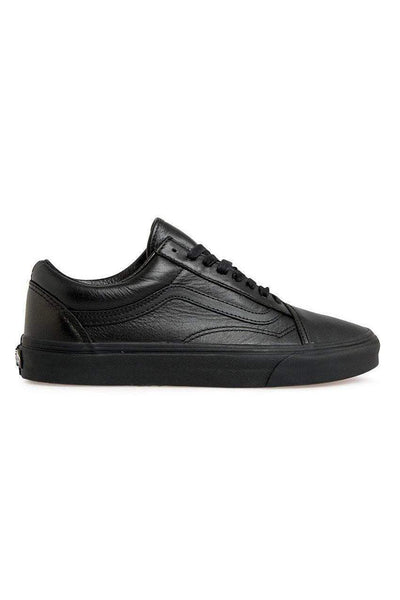 Black leather clearance velcro vans