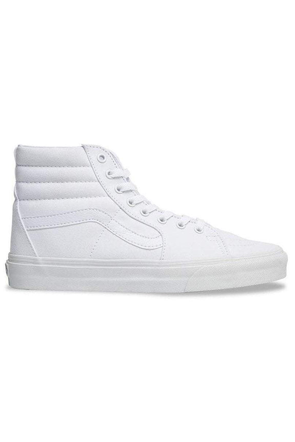 womens all white high top vans