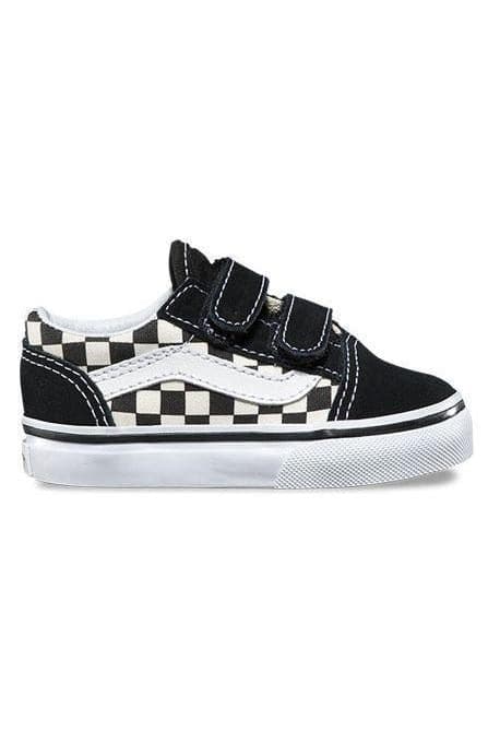 primary check old skool black & white shoes