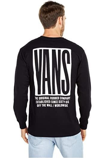 VANS BLOCKED IN LONG SLEEVE TEE - BLACK 