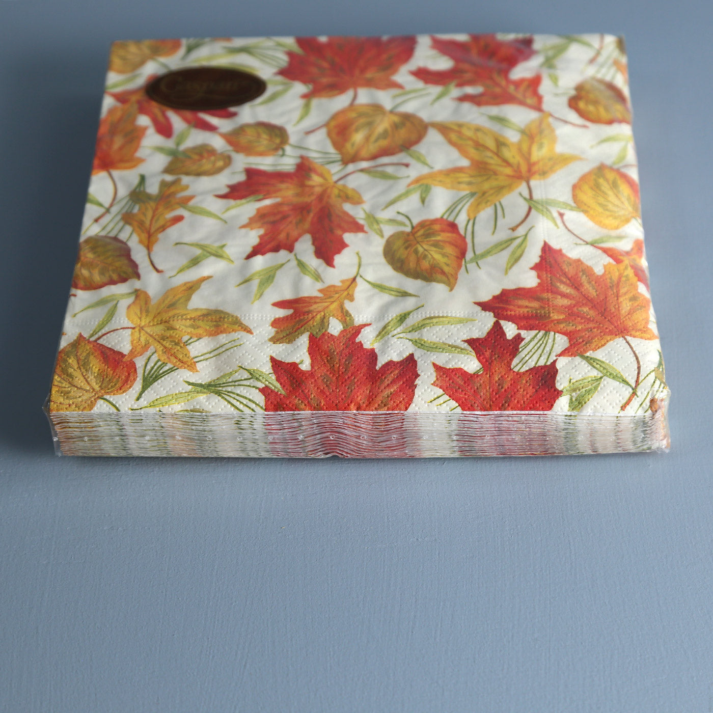 Caspari Paper Dinner Napkins / Woodland Leaves