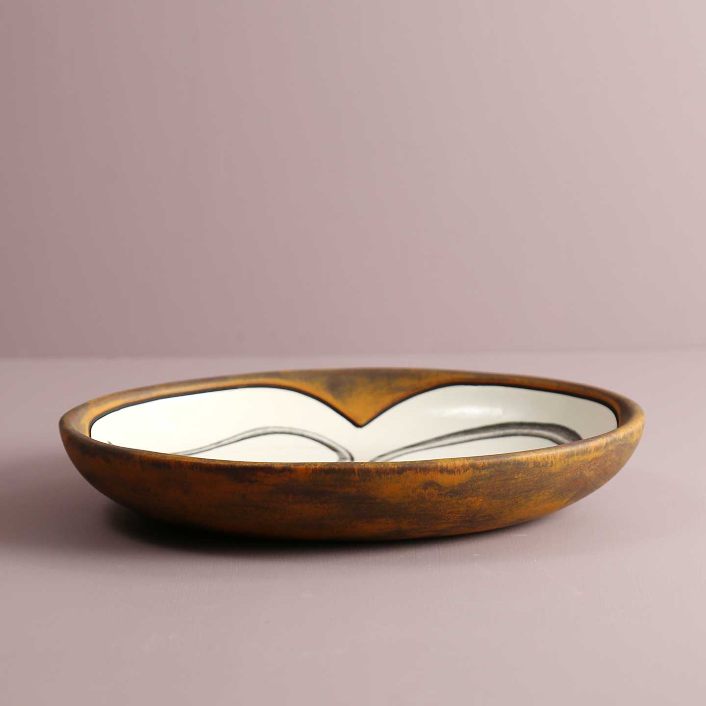 Handmade Small Serving Dish / Rough Snake