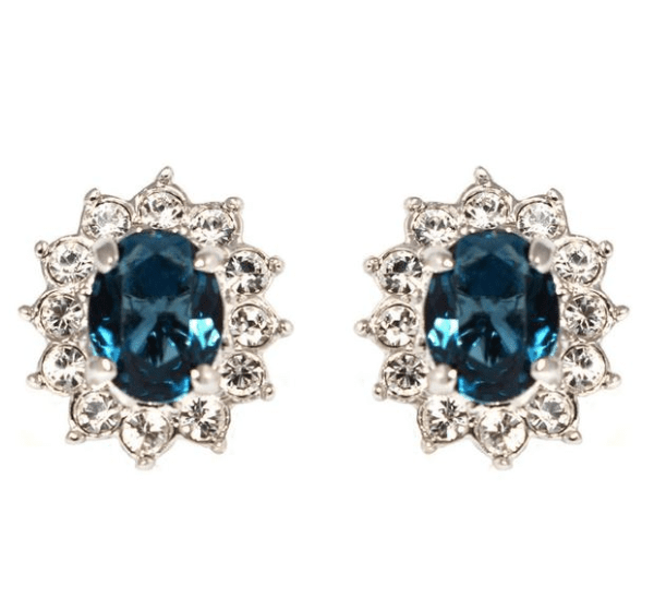 Clip On Colored Swarovski Crystal Sun Stud Earrings – Clip On Earrings